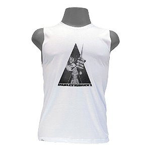Camiseta regata masculina - Laranja Mecânica.