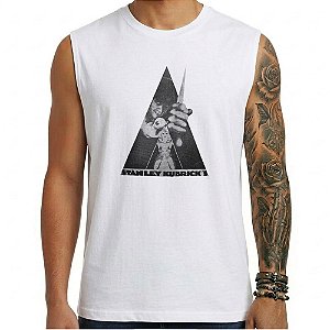 Camiseta regata masculina - Laranja Mecânica.