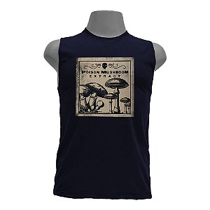 Camiseta regata masculina - Rotulo Antigo Poison Mushroom