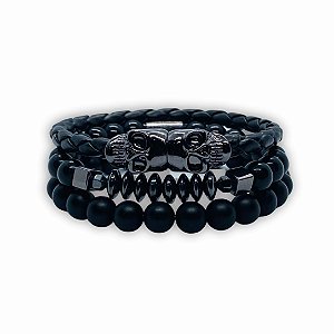 Combo Pulseira Skull  - Caveira dupla