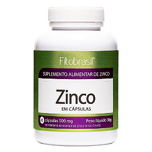 Zinco 500 mg - 60 cáps