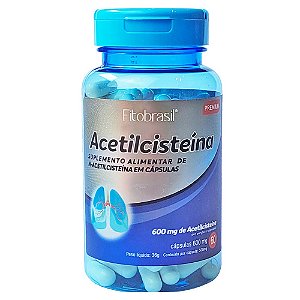 Acetilcisteína - 60 cáps de 600 mg