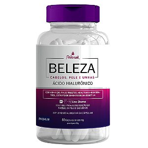 Beleza - Cabelo, Pele e Unhas - 60 cáps com Ácido Hialurônico, Q10, MSM, Resveratrol, Biotina