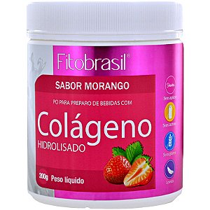 Colágeno em pó sabor Morango 200g