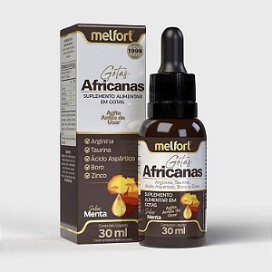 Gotas Africanas (Arginina, Taurina, Ácido Aspártico, Boro e Zinco) 30 ml