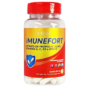 Imunefort (Alho, Própolis, Vit C, Vit D, Vit A e Zinco) - 60 cáps