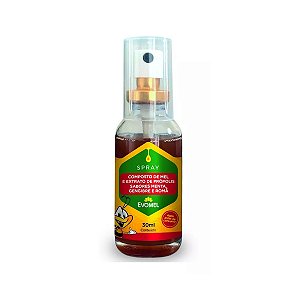 Spray Composto de Mel Extrato de Própolis Sabores Menta Gengibre e Romã
