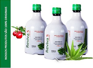 Kit 3 Reviva S/vita King Aloe Vera (babosa) Acerola Original 500ml cada