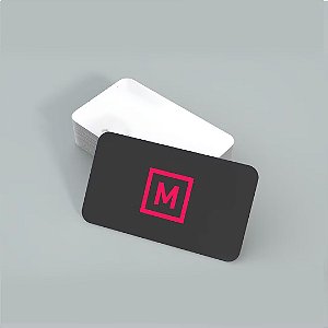 Cartão de Visita Cantos Arredondados  | 4x0  | 48x88mm  | 300g