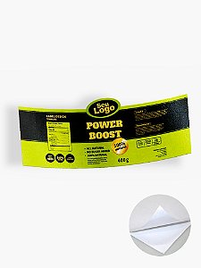 Rótulo em BOPP Perolado Branco 13x4cm