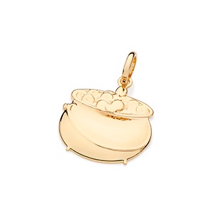 Pingente Pote De Ouro Banhado A Ouro 18k Rommanel