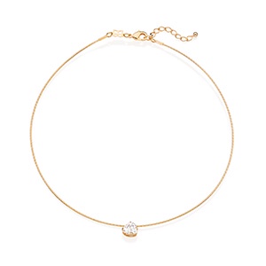 Choker Formada Por Fio Trabalhado Com 1 Zircônia Formato Coração Rommanel