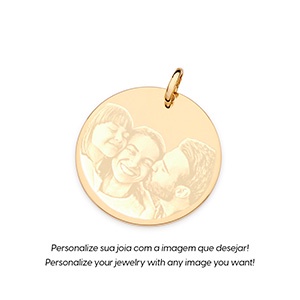 PINGENTE MEDALHA REDONDA LISA PARA PERSONALIZAR.ME