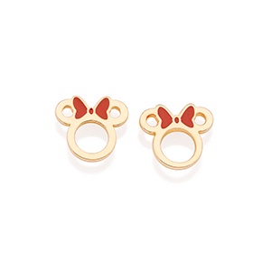 BRINCO FORMATO MINNIE COM APLICACAO DE RESINA.MED