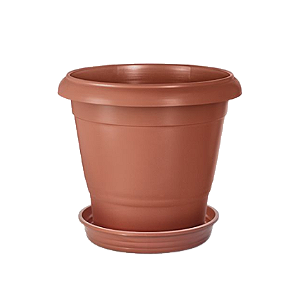 Vaso Terracota Redondo com Prato - 22 litros