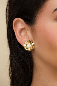 Brinco Botão de Madrepérola