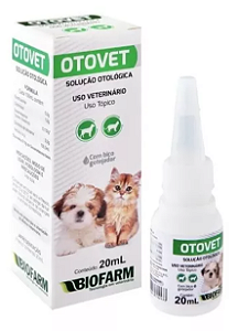 Otovet Solução de Tratamento Otológico para Cães e Gatos - 20mL - Biofarm