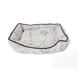 Cama Cartão Postal Retangular para Cães e Gatos - P - Speedy Pet