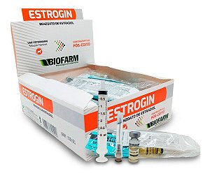 Estrogin Contraceptivo 2ml Anti Cio Para Cadelas e Gatas - Biofarm