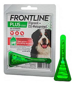 Antipulgas E Carrapatos Frontline Plus Medicamento Remédio Pipeta Aplicável Para Cães 40 A 60kg Pet