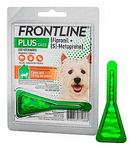 Antipulgas E Carrapatos Frontline Plus Para Cães De 1 A 10kg Remédio Medicamento Pipeta Aplicável