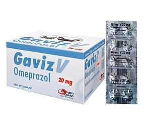 Kit Gaviz V 20mg Omeprazol Para Cães e Gatos Com 50 Comprimidos Agener União