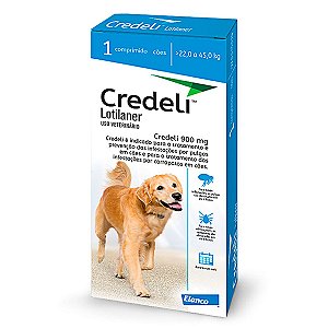 Antipulgas e Carrapatos Credeli 900mg para Cães 22 a 45kg - 1 Comprimido - Elanco