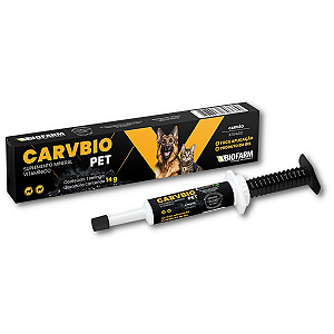 Suplemento Mineral Vitamínico Carvbio Pet Carvão Ativado em Gel para Cães e Gatos - 14g - Biofarm