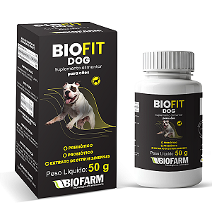 Suplemento Alimentar BIOFIT DOG em Pó Palatável Para Controle da Obesidade dos Cães - 50g - Biofarm