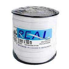 Elástico Real Textil Chato Macio para confecção e uso em geral- 5mm / 1 metro