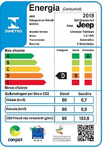 5530 - ETIQUETA INMETRO DE EFICIENCIA ENERGETICA JOURNEY R/T