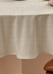 Toalha de mesa redonda - Linho - Teka