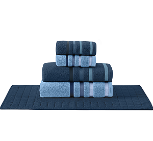 Jogo de Toalhas 05 peças - Colorido - Teka