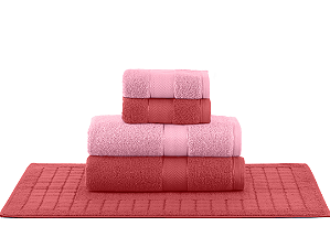 Jogo de Toalhas 05 peças - Duomo Colorido - Teka