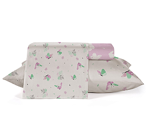 Jogo Roupa de cama Duplo infantil - Borboletas - Teka