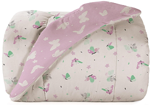 Edredom Linha Kids - Borboletas Solteiro - Teka
