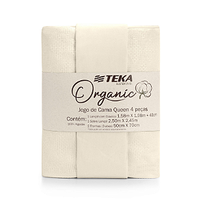 Jogo de Cama 04 peças Casal - Linha Organic - Teka