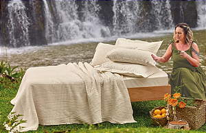 Colcha Casal 03 peças - Organic - Teka