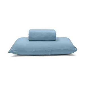 Jogo de Lençol Malha Basic Liso Buettner - AZUL - SOLTEIRO