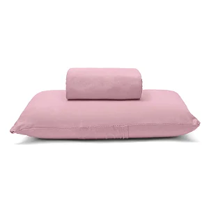 Jogo de Lençol Malha Basic Liso Buettner - ROSA BLUSH - SOLTEIRO
