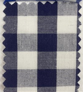 Tecido Tricoline Cataguases Xadrez 20XM Azul Marinho Fio Tinto 100% Algodão