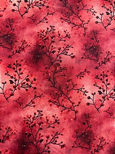 Tecido Tricoline Digital Fabricart Estampa Folhagem Japonesa 100% Algodão