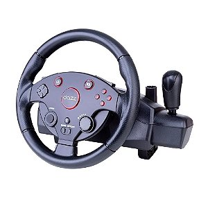 Volante Force Driving com Pedal para PC PS3 PS4 PS5 XBOX One Series S/X e XBOX 360 Preto 62000152 Dazz