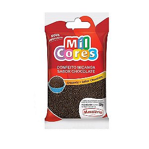 Confeito Miçanga Mil Cores Sabor Chocolate - 80gr