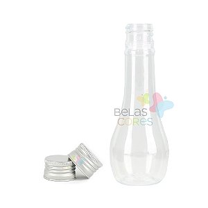 Mini Garrafinha Acquíssima 60 ML -Tampa Metal Prata - c/ 10 unidades