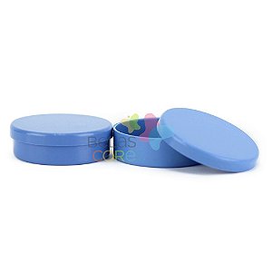 Latinhas de Plástico Mint to Be 5,5x1,5 cm Azul Royal - Kit com 50 unidades