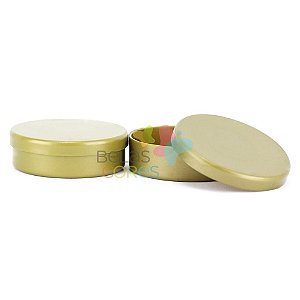 Atacado - Latinhas de Plástico Mint to Be 5,5x1,5 cm Dourada - Kit com 1000 unidades