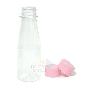 Garrafinha Cajuzinho - Suco PET 100 ml Tampa Rosa - 10 unidades