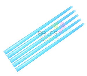 Canudo Azul Glitter - 150 unidades