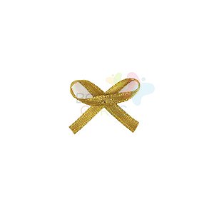 Mini Lacinho de Cetim Mosquitinho Dourado - 100 unidades
